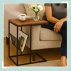 Relaxdays 4052025521028, Stolik nocny, Czarny, Brązowy, Podgląd zdjęcia produktu 2