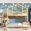 Merax Etagenbett Hausbett 90x200 & 140x200cm mit Produktbild-Vorschau 5