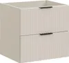 Mobile Lavabo Bianco Opaco 80 Cm Scanalato 2 Cassetti Anteprima dell’immagine prodotto 1