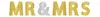 Amscan Letterslinger "mr & Mrs" Goud/zilver Productafbeelding-voorbeeld 2