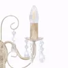 vidaXL Applique con perle bianco antico 2 × prese E14 Anteprima dell’immagine prodotto 3