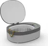 A digital rendering of an open ultrasonic cleaner with a gold chain inside. Produktbild-Vorschau