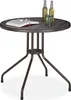 Relaxdays Gartentisch, Holz-Optik, runder Outdoortisch, Produktbild-Vorschau 1