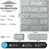 Product information and dimensions for 3D wall panels. Produktbild-Vorschau