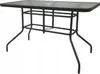 Stół ogrodowy BERGAMO 140x80 cm czarny z otworem na parasol Podgląd zdjęcia produktu 1