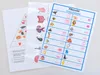 A collection of educational charts and diagrams, including a food pyramid, anatomical illustrations, and a chart with animal images and mouth illustrations. Anteprima dell’immagine prodotto