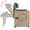 vidaXL Panchina da giardino regolabile con cuscino Beige Anteprima dell’immagine prodotto 10