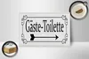 Holzschild Hinweis 18x12 cm Gäste-Toilette rechts Pfeil Produktbild-Vorschau 3