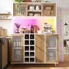 Flieks Küchenschrank mit LED-Beleuchtung, Weinregal & Produktbild-Vorschau 3
