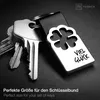 FABACH Kleeblatt Glücksbringer Schlüsselanhänger mit Gravur Produktbild-Vorschau 3