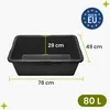Garronda Mörtelwanne 2 Pack 80 L Rechteckig Mörtelkübel Produktbild-Vorschau 2
