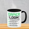 Gamer Logik Kaffeebecher Schwarz in grün Produktbild-Vorschau 3