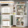 OKWISH Buffet Haut avec 2 Portes et Tiroirs - Meuble de Voir les images du produit 6
