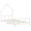 vidaXL Kinderbett Weiß 90x190 cm Massivholz Kiefer Produktbild-Vorschau 3