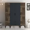 Skye Decor, Kumsal PTP - Noyer, Anthracite, Armoire, Noyer, Voir les images du produit 1