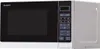 A white Sharp microwave oven shown from the front. Produktbild-Vorschau