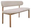 Esszimmerbank Noor Beige/Natur - 200 cm - Stoff - Japandi Produktbild-Vorschau 1