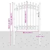 vidaXL Zauntor EMMEN mit Spikes Stahl 103 x 109,5 cm Produktbild-Vorschau 4