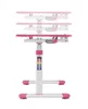 A pink and white adjustable desk for children. Produktbild-Vorschau