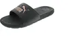 A black Puma slide sandal with a rose gold Puma logo. Produktbild-Vorschau