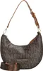 A brown Valentino Bags Beuteltasche Regina handbag with a repeating logo pattern. Produktbild-Vorschau