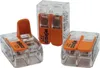 Three Wago lever connectors are arranged on a white background. Produktbild-Vorschau