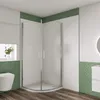 Duschspa 90x90x195cm Viertelkreis Duschkabine 2-flügelige Produktbild-Vorschau 2