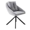 A gray upholstered chair with a black metal base, shown against a white background. Podgląd zdjęcia produktu