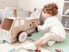 Cavalcabile in legno, auto, auto con blocchi Anteprima dell’immagine prodotto 3