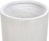 BELIANI Blumentopf Cremeweiß Ton und Glasfaser Rund ⌀ 37 cm Produktbild-Vorschau 3
