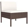 vidaXL 11-tlg. Garten-Lounge-Set mit Auflagen Poly Rattan Produktbild-Vorschau 6