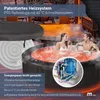 A couple enjoying a hot tub outdoors on a wooden deck. Produktbild-Vorschau
