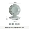 Teller set 4stück Ø21,4 cm Keramik Speiseteller Pastateller Produktbild-Vorschau 2