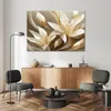 Leinwandbild Lilien in Gold 100x70 Feeby Gold bild für die Produktbild-Vorschau 2