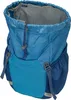A close-up view of the top opening of a blue backpack. Voir les images du produit