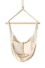 Hängesessel Beige – 130 × 100 cm inkl. 2 Kissen, Seil, Produktbild-Vorschau 2