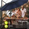 People enjoying a garden party under a navy blue umbrella. Náhled obrázku produktu
