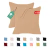 Jersey Kissenbezug 2er Set 50x50 cm 100% Baumwolle Beige Produktbild-Vorschau 1