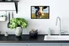 MuchoWow® MuchoWow® Gerahmtes Poster Kuh - Licht - Gras Produktbild-Vorschau 3