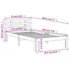 Massivholzbett ohne Matratze Wachsbraun 75x190 cm Produktbild-Vorschau 9
