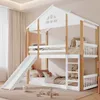 Flieks Etagenbett 90x200cm mit Rausfallschutz, Kinderbett Produktbild-Vorschau 2