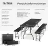tectake® Campingtischgarnitur Vani klappbar mit Produktbild-Vorschau 6