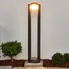 Lucande LED-Pollerleuchte Dylen, grau, Metall, 80 cm, IP65 Produktbild-Vorschau 4