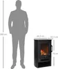 HOMCOM Elektrokamin E-Kamin mit Flammeneffekt Thermostat Produktbild-Vorschau 3