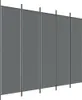 A grey outdoor privacy screen with silver poles. Anteprima dell’immagine prodotto