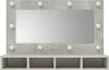 vidaXL Specchio con LED grigio cemento 90x31,5x62 cm Anteprima dell’immagine prodotto 3