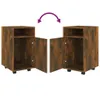 Two identical wooden cabinets with open doors, shown side-by-side with a curved arrow indicating movement or connection. Náhľad obrázku produktu