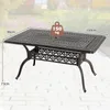 Tavolo da giardino COSTWAY 150x90 cm, tavolo da terrazza in Anteprima dell’immagine prodotto 3