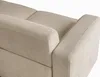 Close-up view of the armrest and seating area of a beige sofa. Anteprima dell’immagine prodotto