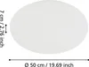 A white, oval-shaped ceiling lamp is shown with dimensions indicated by text and lines. Produktbild-Vorschau
